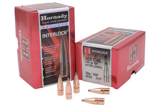 Hornady 303 Cal .312 150gr InterLock® SP 3120 Box of 100